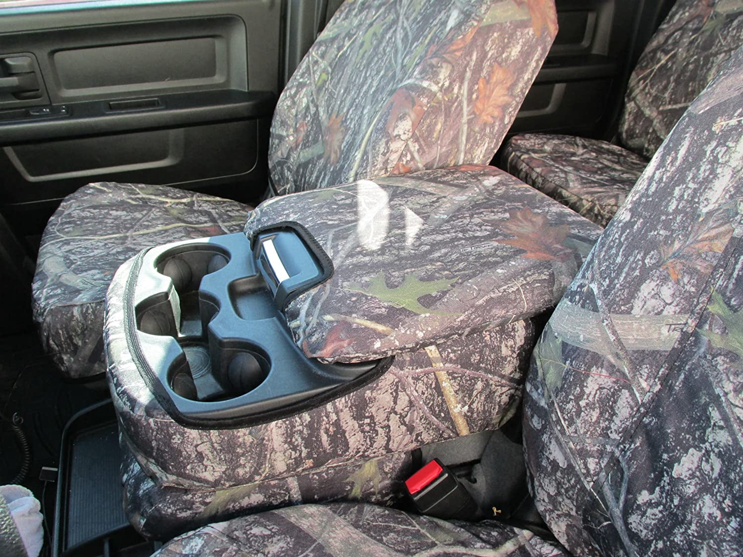 D1334 with 2013-2019 and 2020 Classic Dodge Ram 1500-3500 Cab Front 40/20/40 with opening console with 3 cupholders, 20 section does not open. In NCLC Camouflage Endura