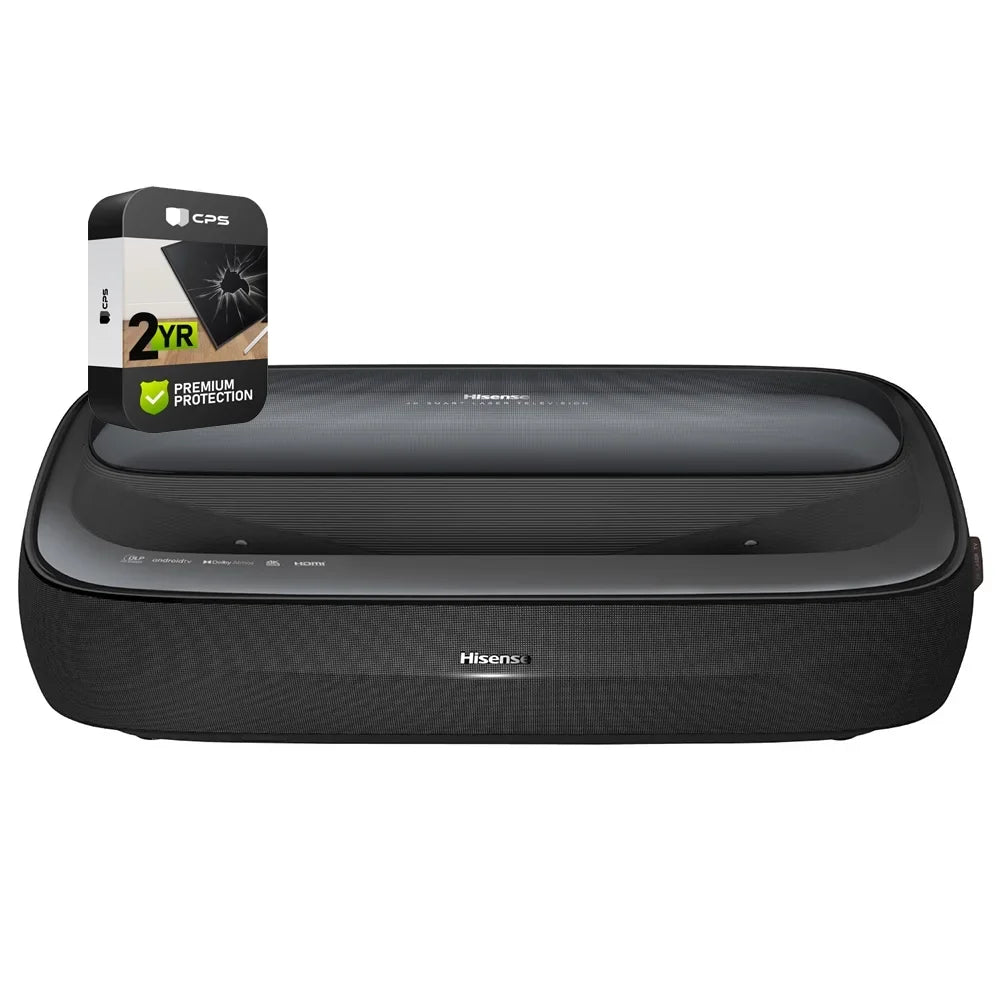 Hisense 100L9G-CINE-A 100L9G 4K UHD Laser TV, UST Ultra Short Throw Projector (Renewed) Bundle with 2 YR CPS Enhanced Protection Pack