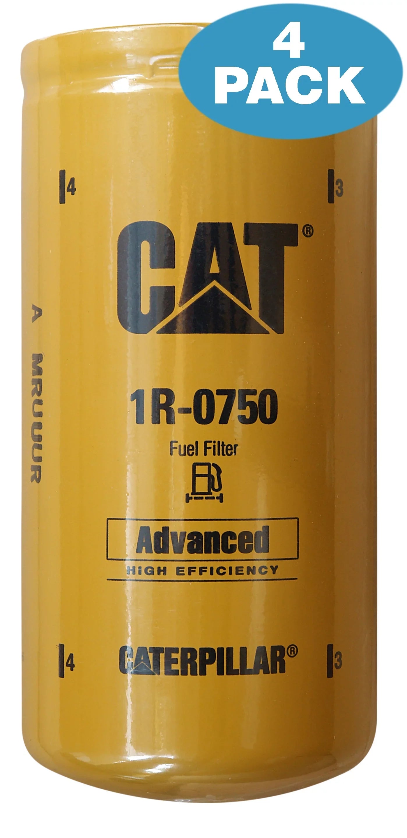 4 Pack - Caterpillar 1R-0750 Advanced High Efficiency Fuel Filters