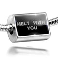 Neonblond Charm Melt With You Clear Ice Cubes on Black 925 Sterling Silver Bead