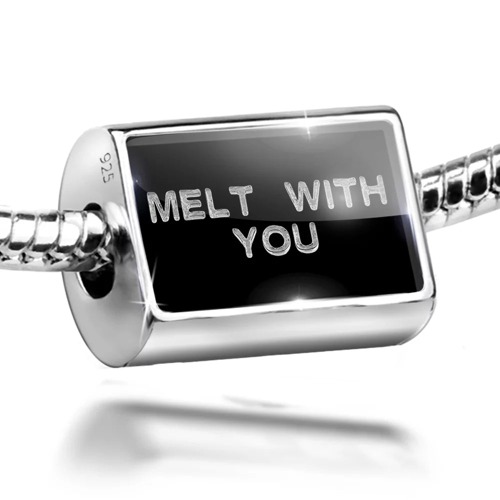 Neonblond Charm Melt With You Clear Ice Cubes on Black 925 Sterling Silver Bead