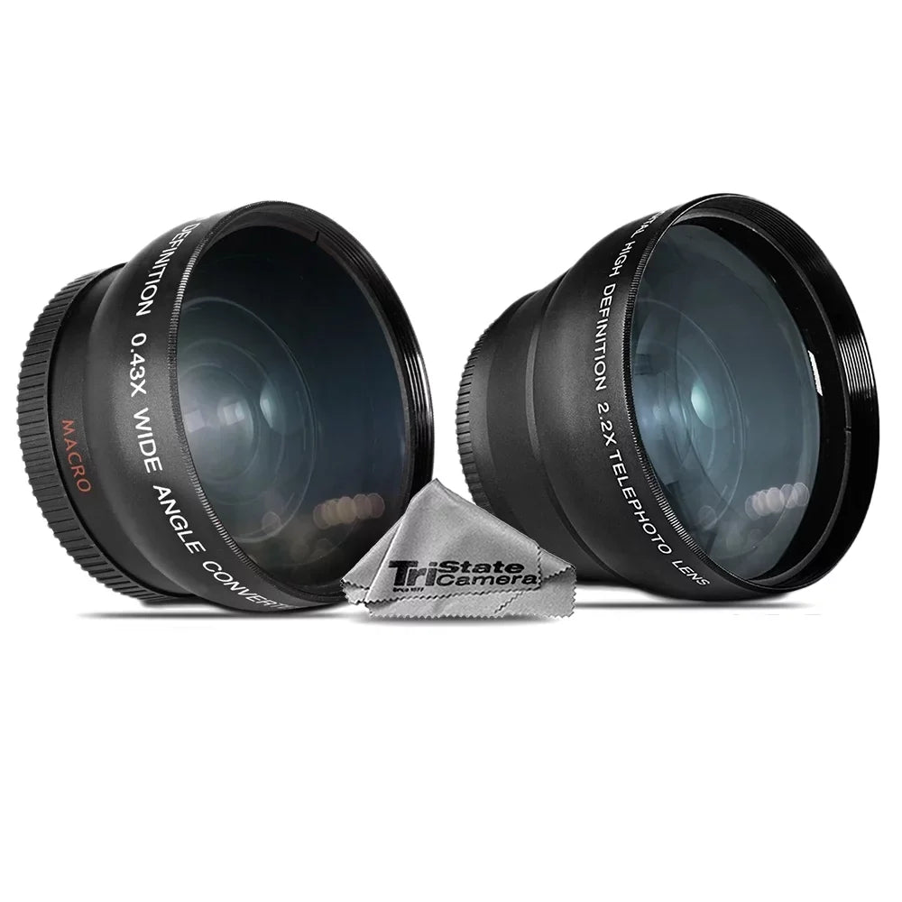 Olympus M.Zuiko Digital ED 12-200mm f/3.5-6.3 Lens +3 Lens Kit + Slave Flash + Tripod - 128GB Accessory Bundle