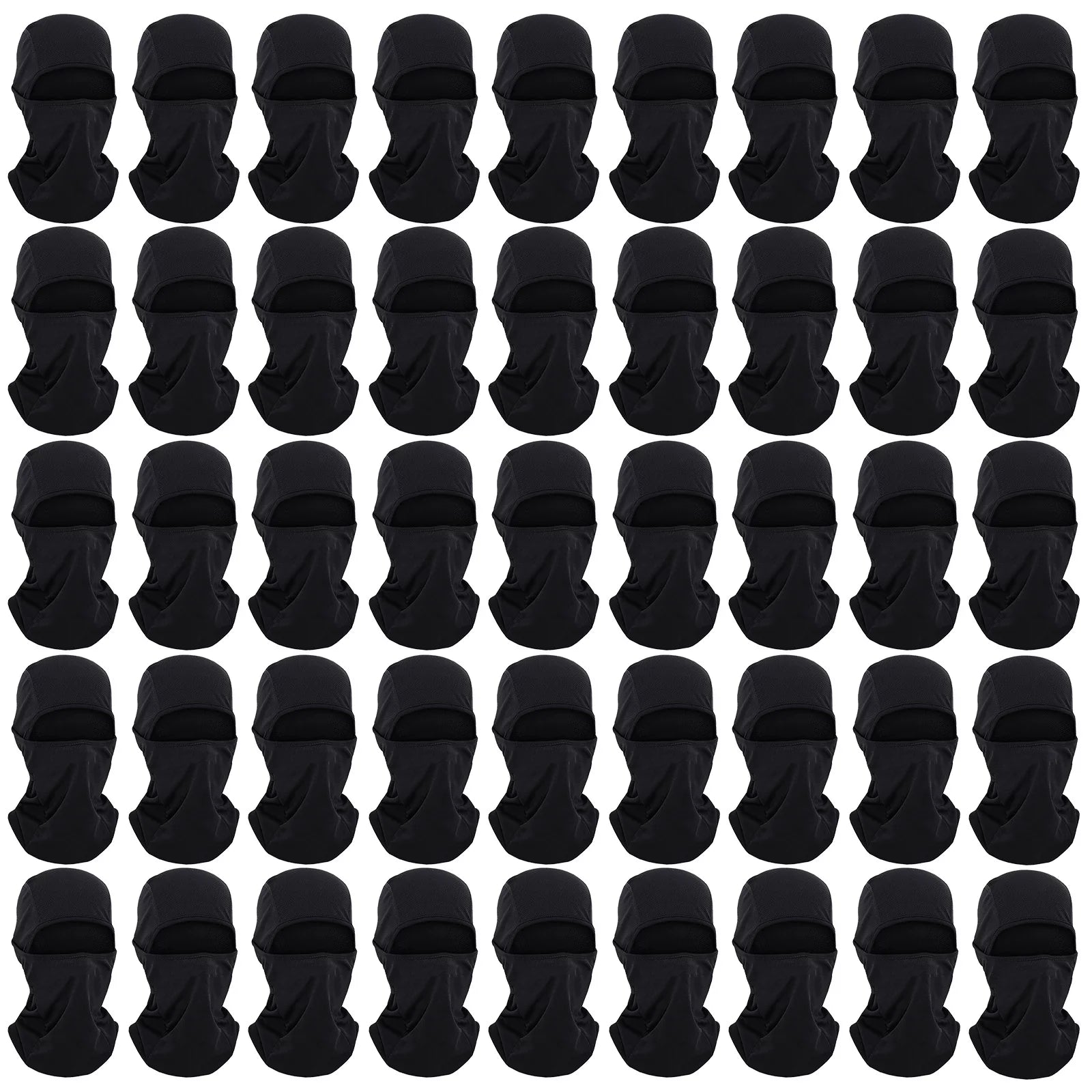 Toptie 45 Pack Black Balaclava Ourdoor UV Sun Protection Hood Mesh Cooling Adjustable Balaclava Men Women-45 Pcs Black