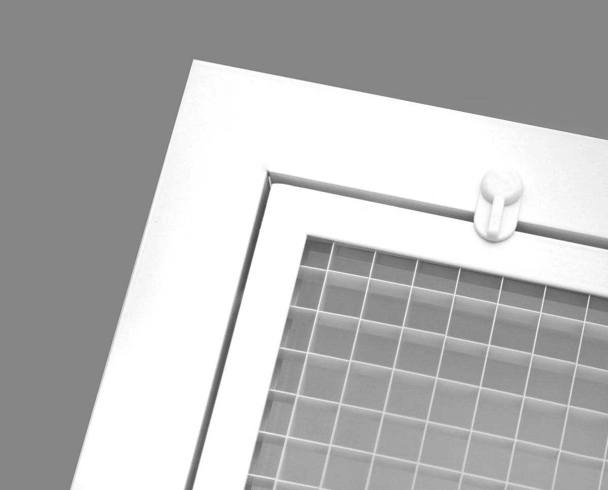 16" x 25" Cube Core Eggcrate Return Air Filter Grille 1" Filter - Aluminum - White Outer Dimensions: 18.5" x 27.5
