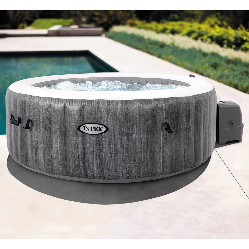 Intex PureSpa Plus Inflatable Bubble Jet Hot Tub & Non-Slip Seats, (2 Pack)