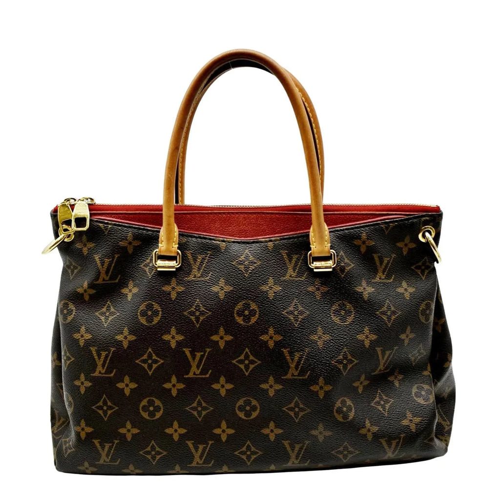 Pre-owned LOUIS VUITTON Pallas MM Monogram Canvas Shoulder Bag Brown