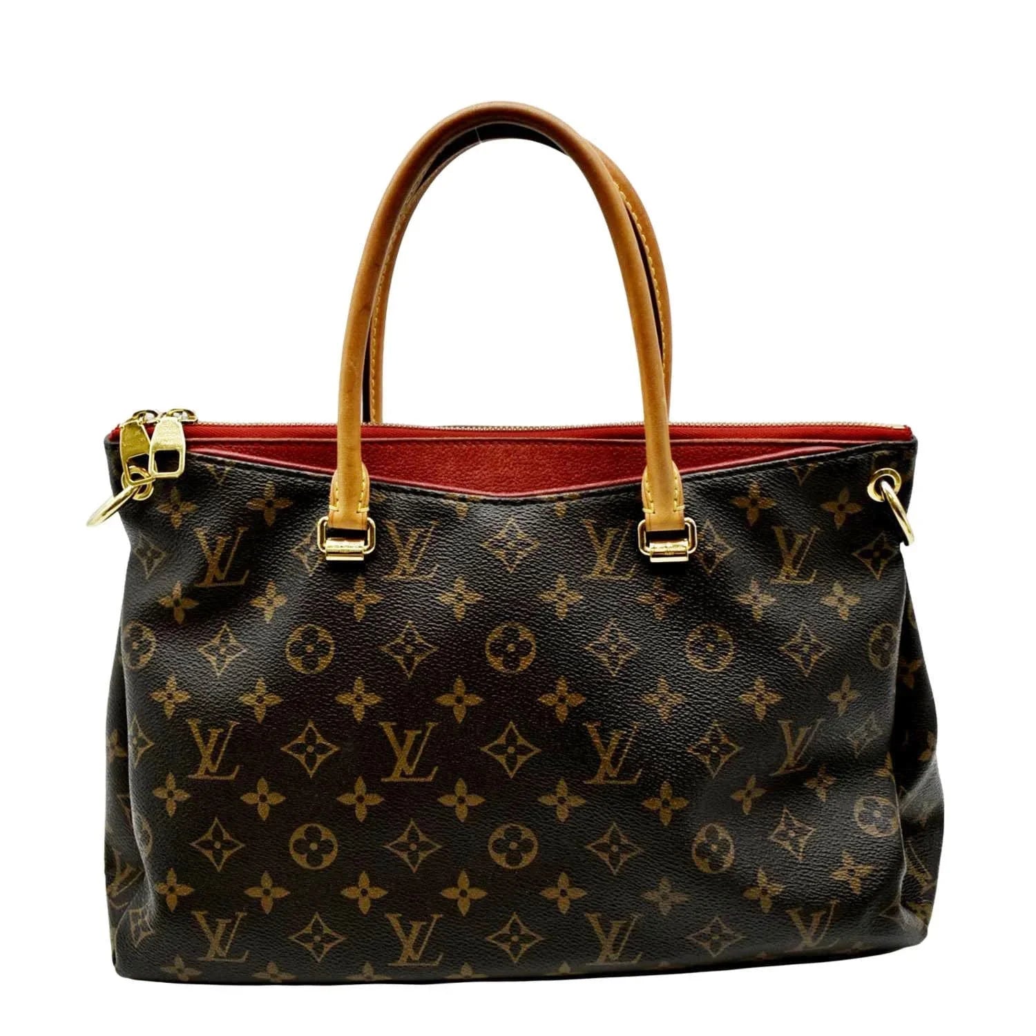 Pre-owned LOUIS VUITTON Pallas MM Monogram Canvas Shoulder Bag Brown