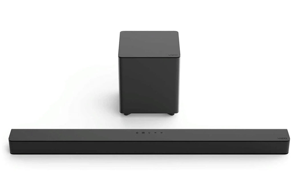 Restored VIZIO - V-Series 2.1 Channel Sound Bar System with Wireless Subwoofer - Black V21-H8R (Refurbished)