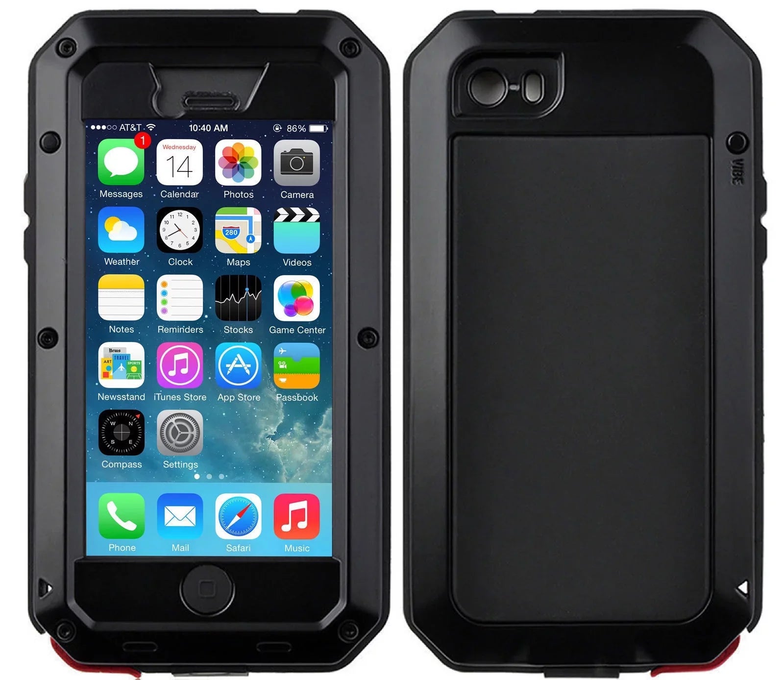 Gorilla Glass Aluminum Metal iPhone 6 Plus Case (Black) Heavy Duty Military Grade Shockproof and Scratch Protection, Rugged Outdoor Travel