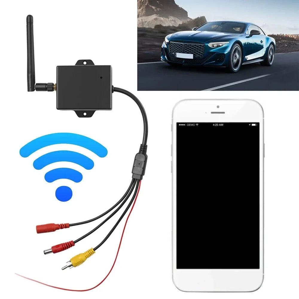 Easy Wireless Car Reversing Camera AV to Wifi Transmitter Module - Stable Signal, 50m Range - Optimal Rear View Camera