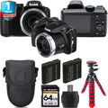 Kodak PIXPRO AZ421 Digital Camera (Black) + Extra Battery +Tripod + 1 Yr Warranty -64GB Kit