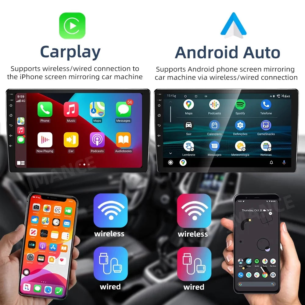 9" Android 12 Car Stereo Radio GPS CarPlay Nissan Qashqai 1 J10 2006-2013 2+32G with Spare Camera