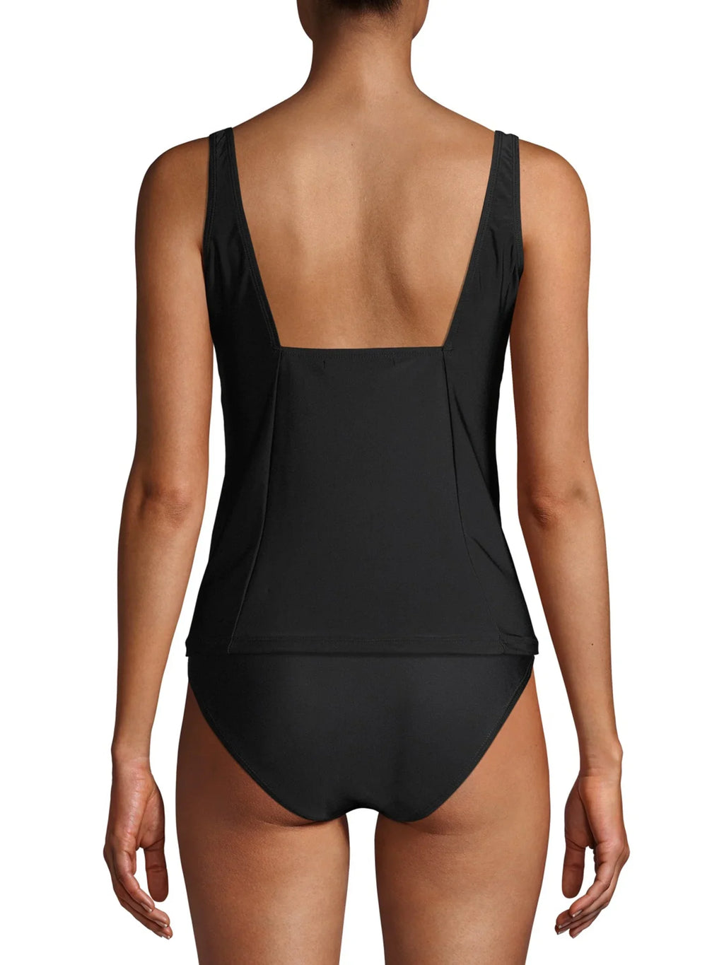 Gloria Vanderbilt Solid Princess Ruched Tankini Swimsuit Top