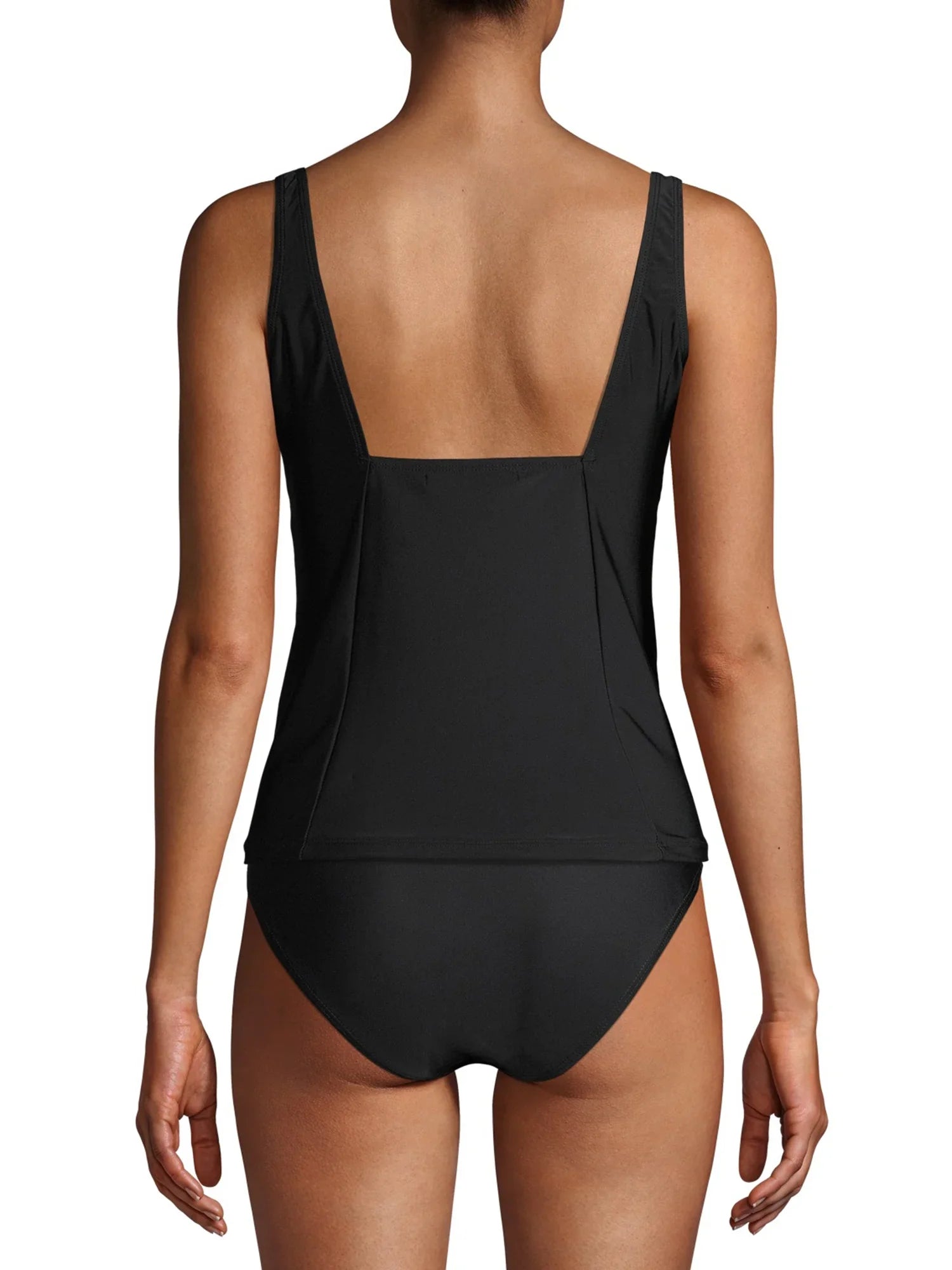 Gloria Vanderbilt Solid Princess Ruched Tankini Swimsuit Top