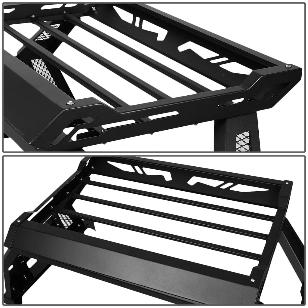 DNA Motoring TCRB-007 For 2007 to 2018 Toyota Tundra Square Style Offroad Truck Bed Roll Bar+Cargo Box 08 09 10 11 12 13 14 15 16 17
