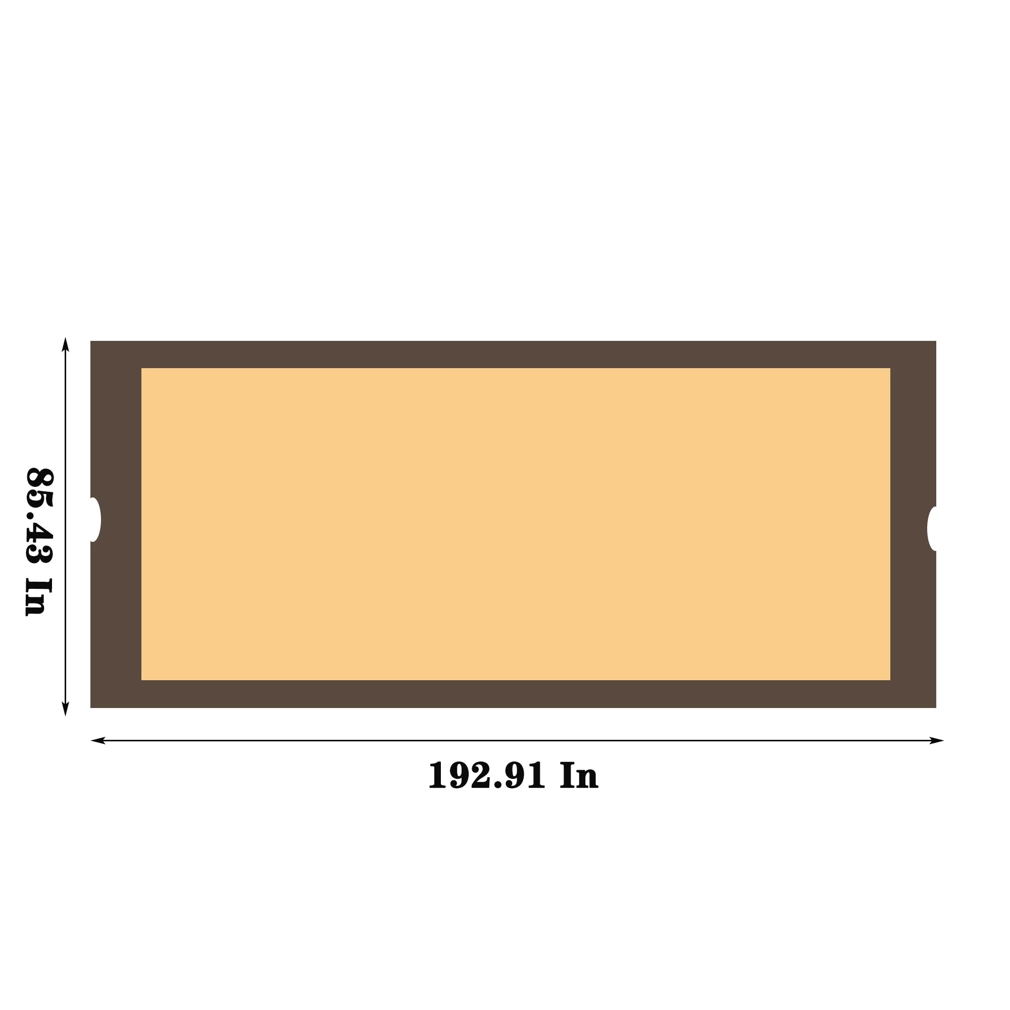 Universal Canopy Coating Replacement 12x9 Ft Curved Outdoor Pergola Structure