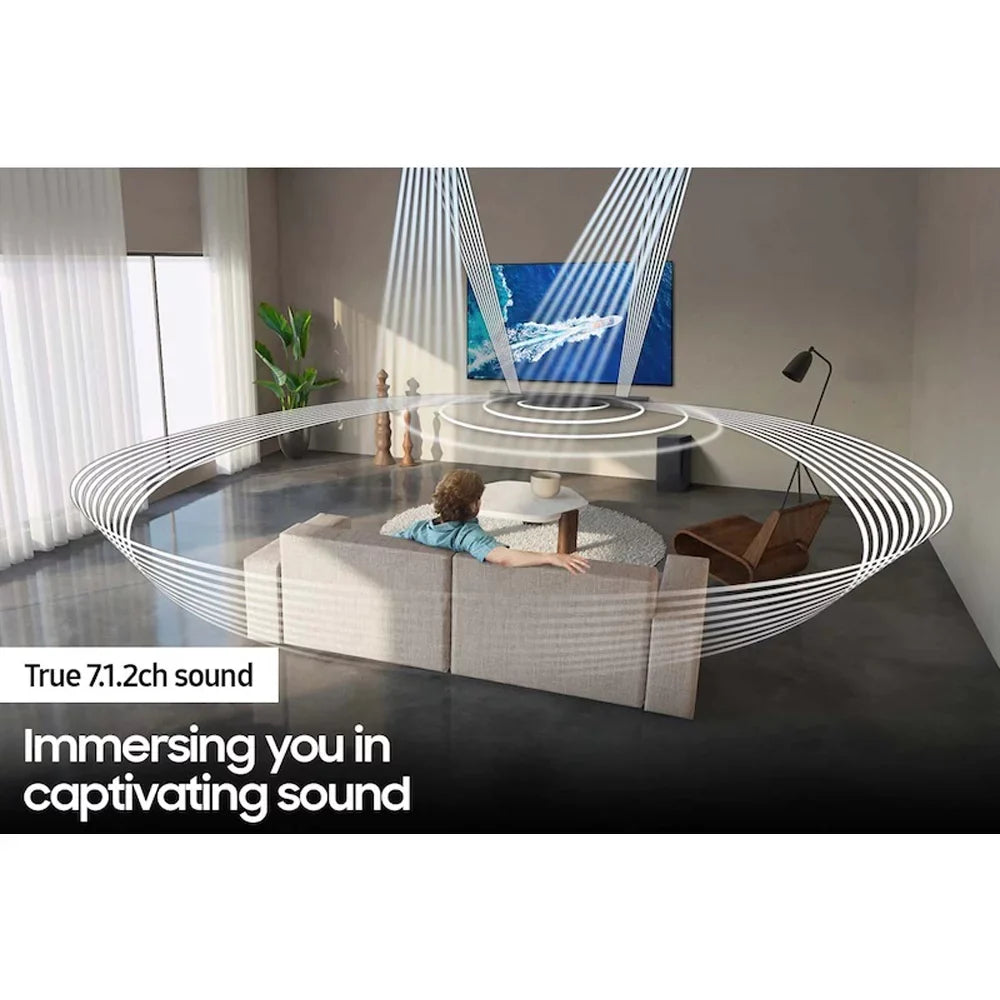 Samsung HW-Q900A 9.1.4ch Surround Sound Wireless Home Theater Bundle 7.1.2ch Dolby Atmos /DTS:X Soundbar + Swa-9500S 2.0.2ch Rear Speaker Kit + Subwoofer + Extended Wrap + 2 Deco Gear HDMI Cables