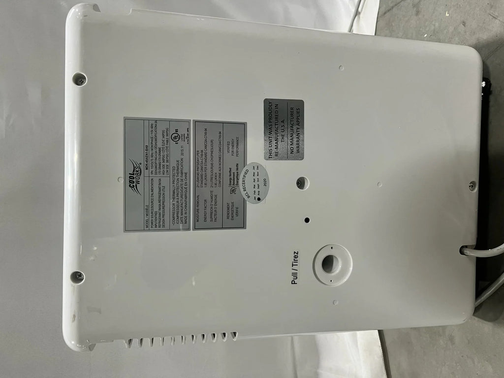 Open Box Arctic King 45 Pint Dehumidifier Washable Filter For Home & Basement - White