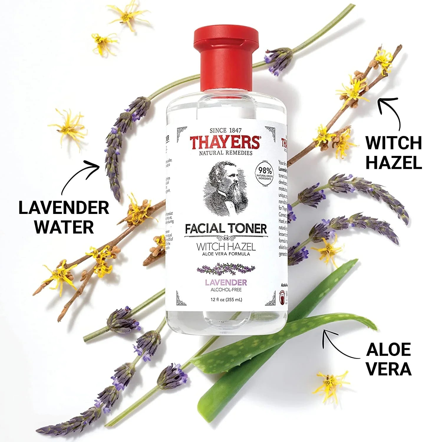 Thayers Witch Hazel With Aloe Vera Lavender - 12 Fl Oz (Pack of 2) - 2