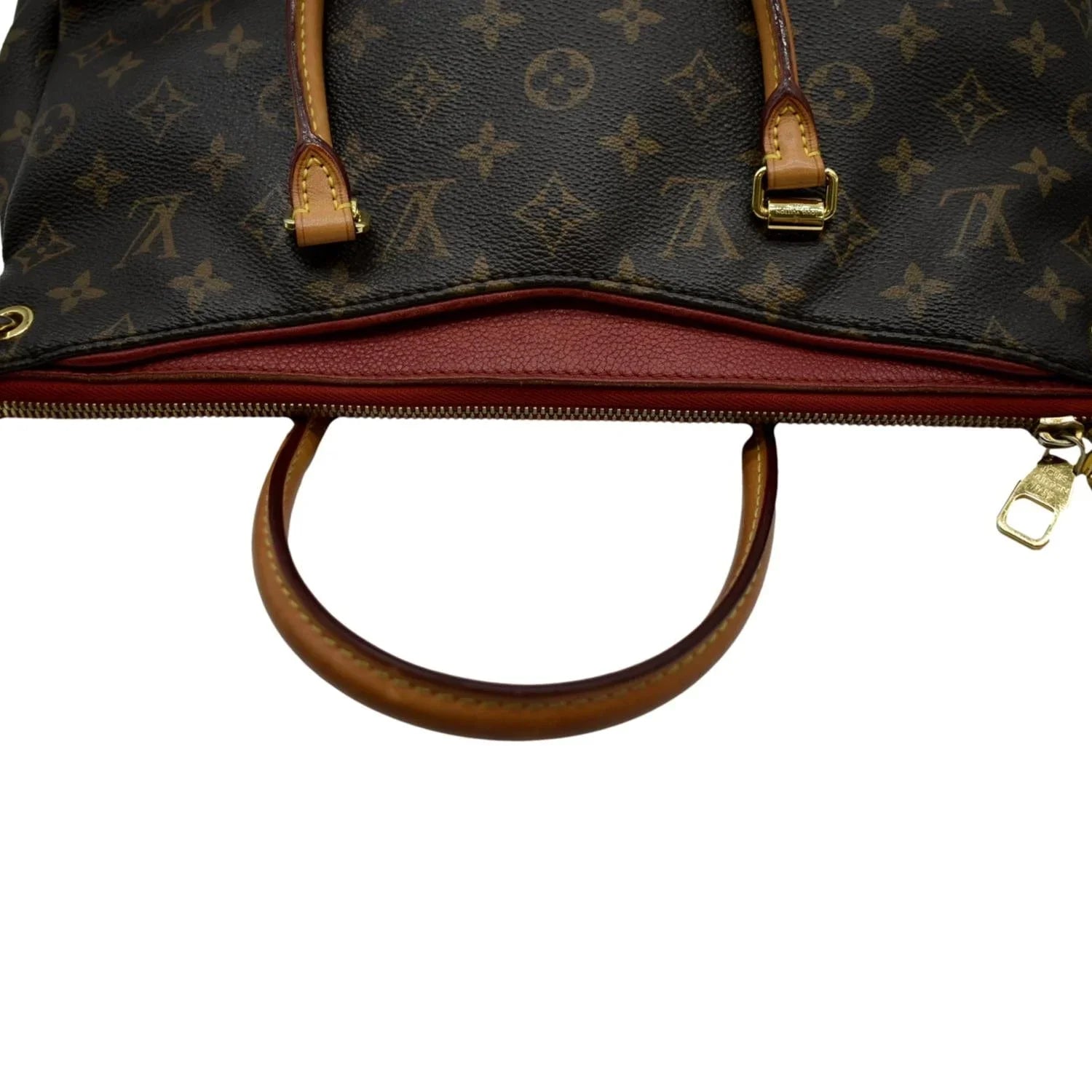 Pre-owned LOUIS VUITTON Pallas MM Monogram Canvas Shoulder Bag Brown
