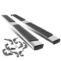 DNA Motoring STEPB-ZTL-8017 2007 to 2019 Chevy Silverado/GMC Sierra 1500 2500HD 3500HD Crew Cab Stainless Steel 6" Side Step Nerf Bar Running Board