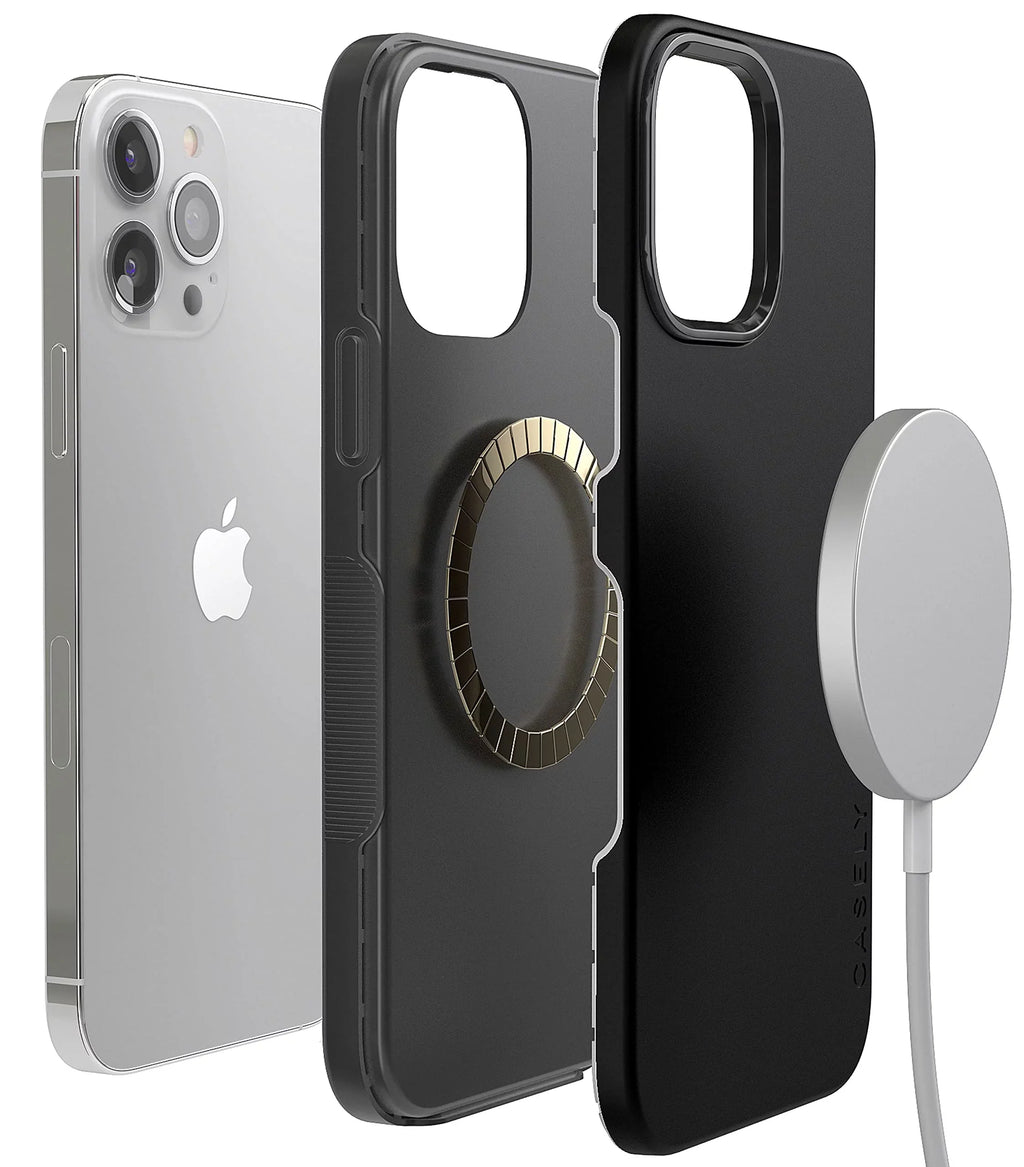 Casely iPhone 13 Pro Max Phone Case | with MagSafe | Black on Black | Only with iPhone 13 Pro Max