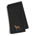 Carolines Treasures Australian Kelpie Dog Black Embroidered Kitchen Towel - Black - 19in. H x 0.1in. W x 28in. L