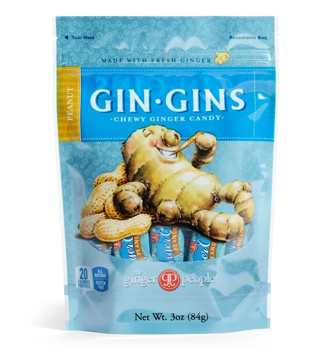 GIN GINS Chew Candy By – Individually Wrapped Healthy Candy – 3 Oz Bag – Pack Of 24