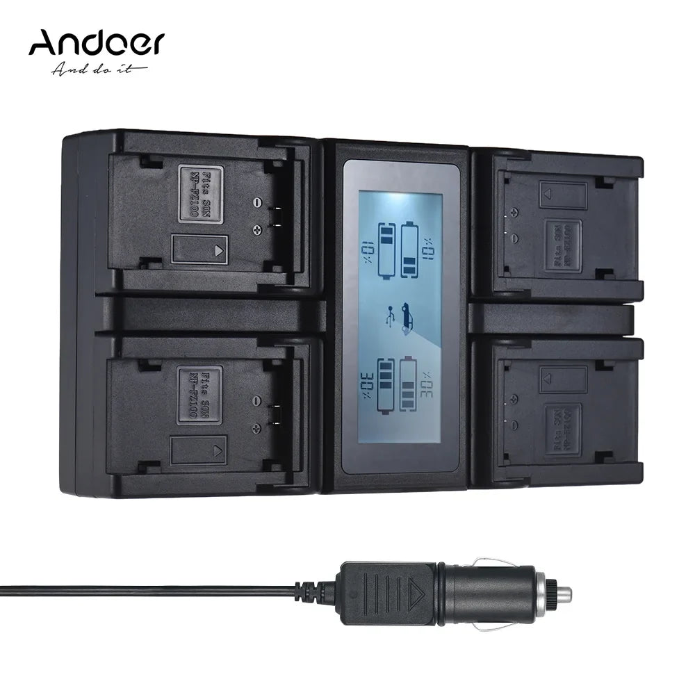 Andoer ,Lcd Camera Battery A9 A7riii A7siii Np-fz100 4-channel Lcd Battery A7iii A9 4-channel Lcd Camera A7iii A9 A7riii