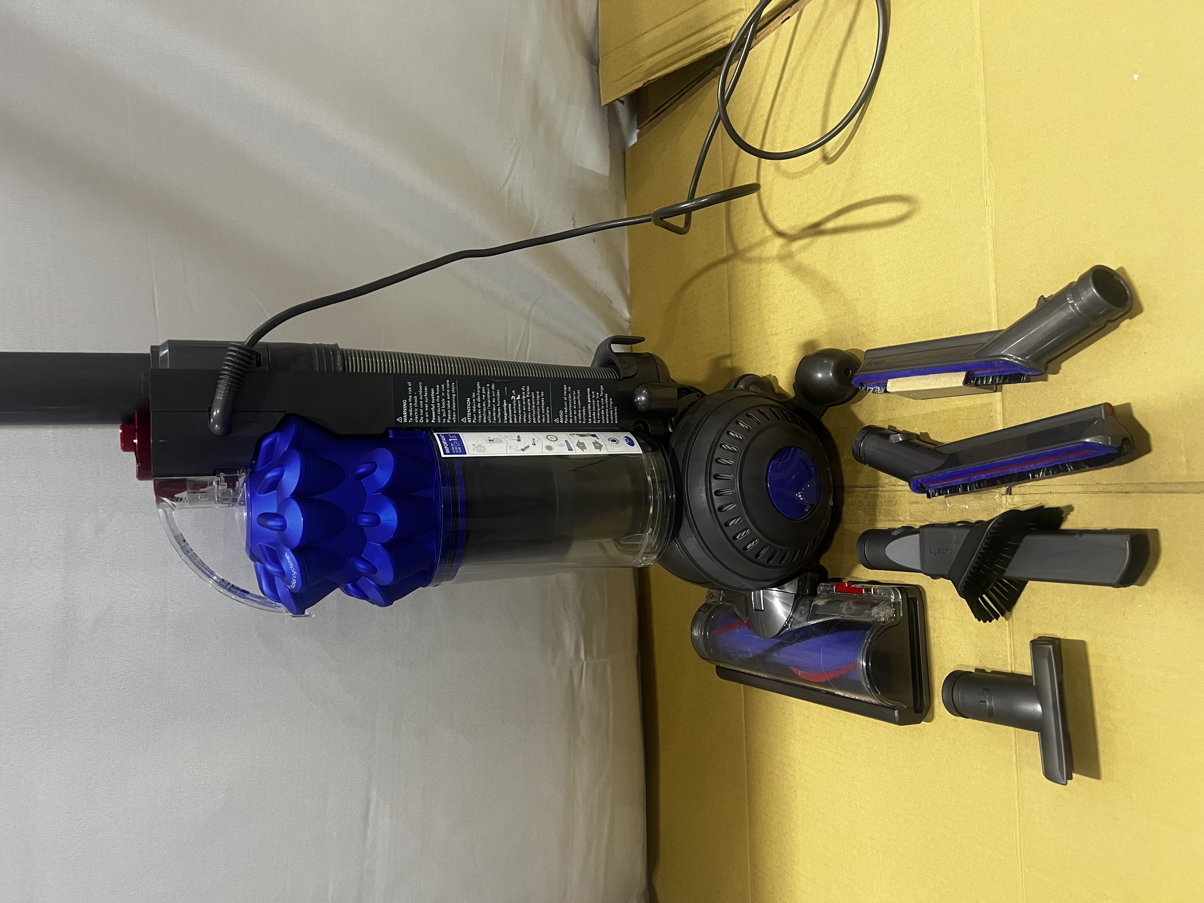 Open Box Dyson DC50 Ball Compact Allergy Upright Vacuum 209456-02 Iron/Blue