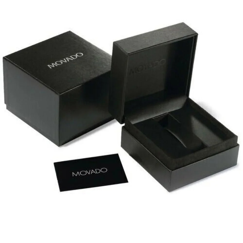 MOVADO 0606962 ESPERANZA BLACK DIAL TWO TONE STAINLESS STEEL MENS WATCH