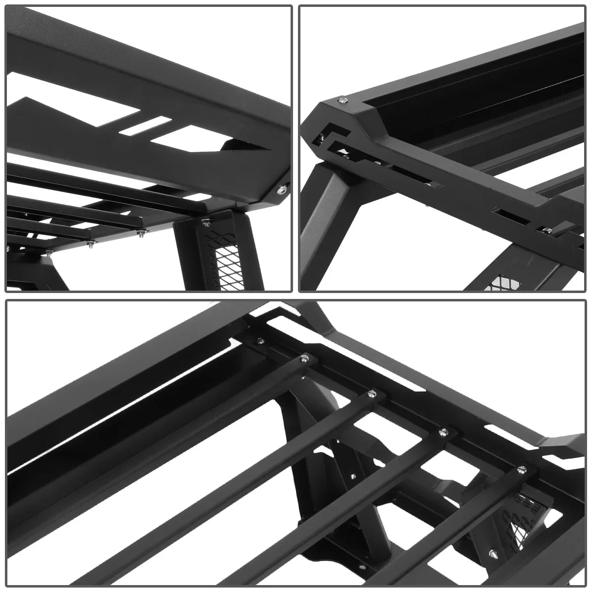 DNA Motoring TCRB-007 For 2007 to 2018 Toyota Tundra Square Style Offroad Truck Bed Roll Bar+Cargo Box 08 09 10 11 12 13 14 15 16 17