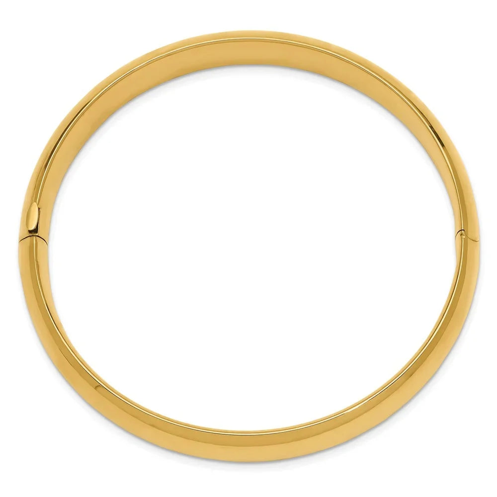 14k 7/16 Oversize High Polished Hinged Bangle Bracelet QHP7/16O