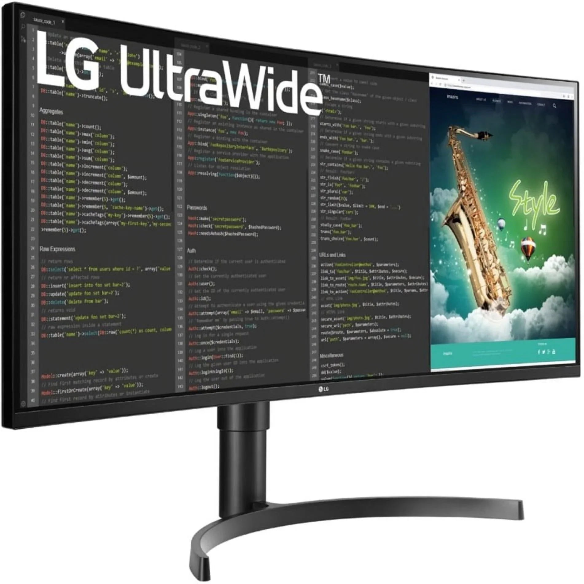 LG Ultrawide 35WN65C-B 35" Class WQHD Curved Screen Gaming LCD Monitor, 21:9