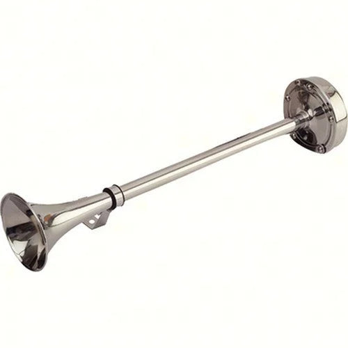 Sea-Dog Line 431510 Maxblast 5A 118 DB 12V Single 16" Trumpet Horn, Stainless and Molded Motor Housing