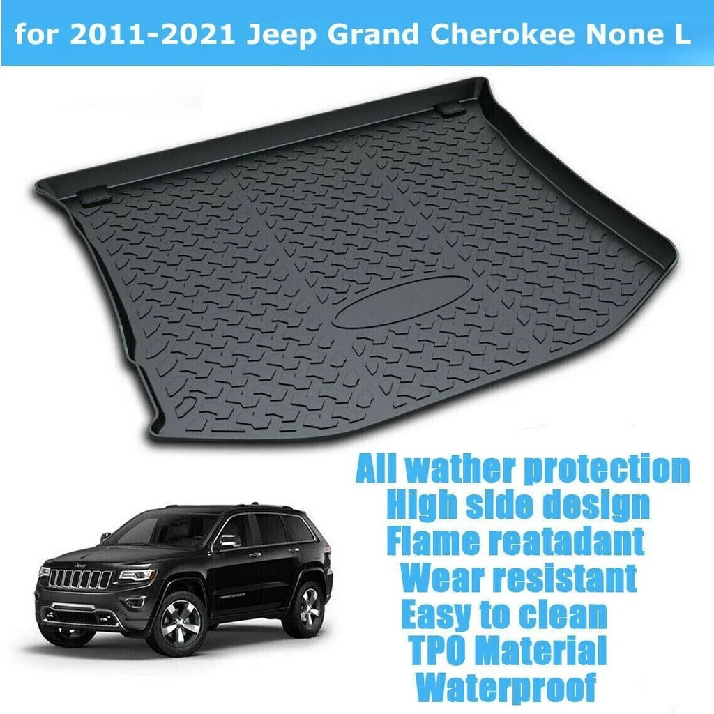 Easy to Clean 2011-2021 Jeep Grand Cherokee TPO Rear Cargo Trunk Mats Liner