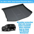 Easy to Clean 2011-2021 Jeep Grand Cherokee TPO Rear Cargo Trunk Mats Liner