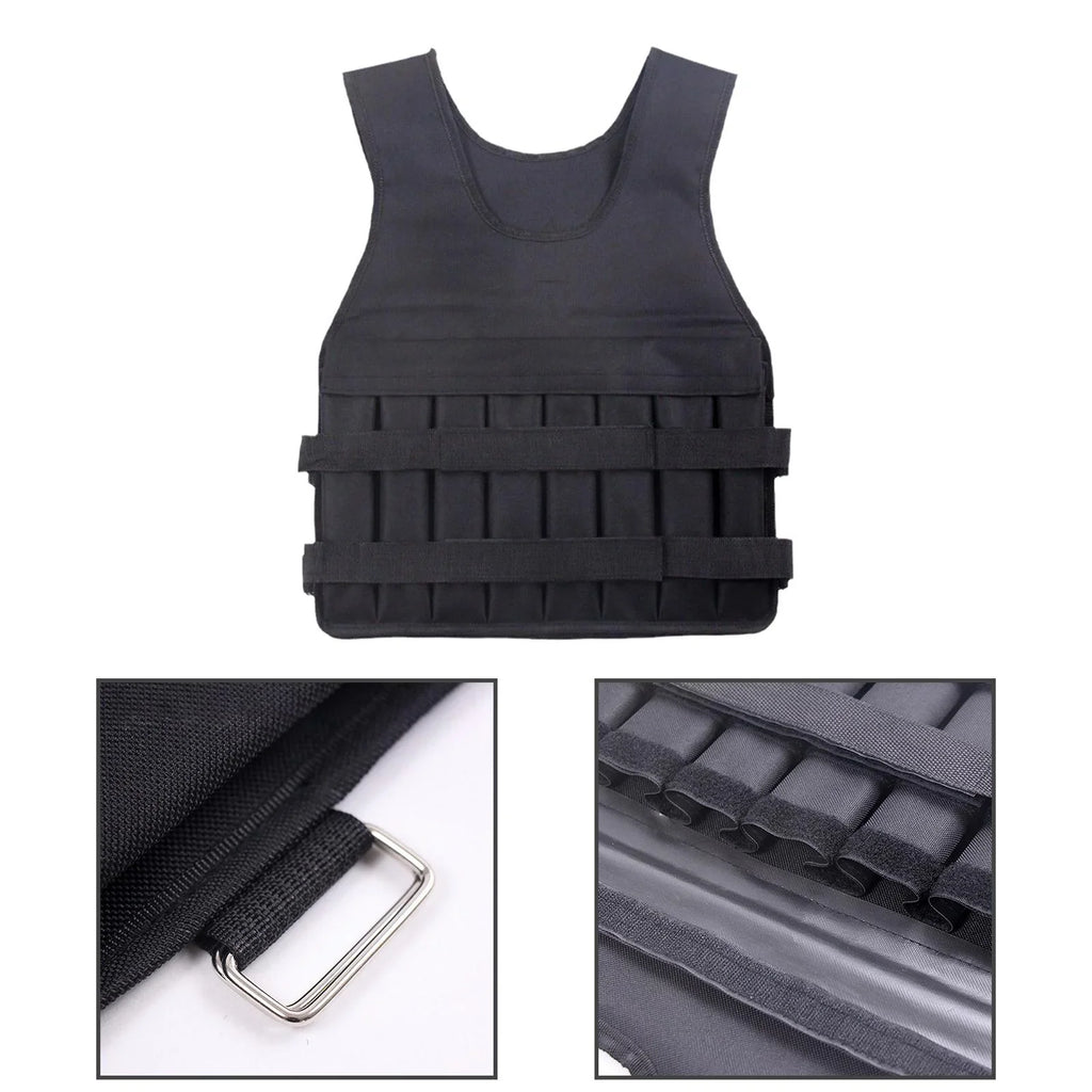 AMLESO Loading Vest Exercise Jacket Boxing Running Gym Fitness 8 Pockets Exercise Slim Design Strength Training Body Weight Vest