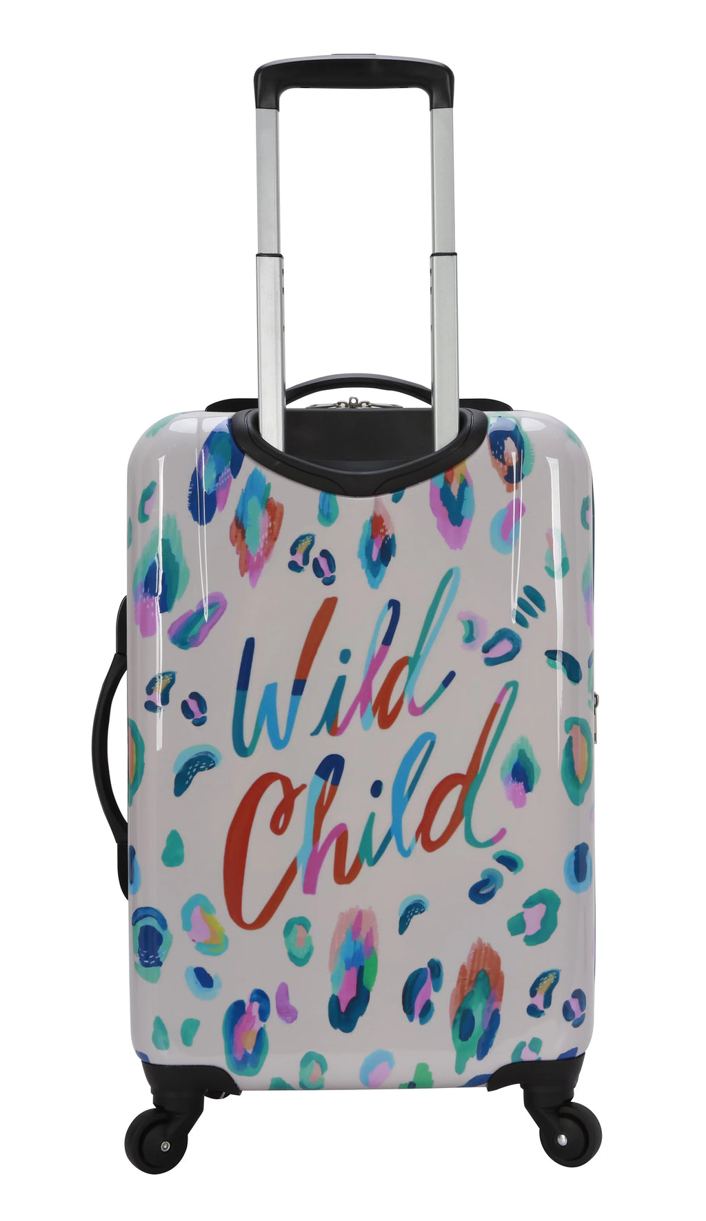 EttaVee Wild Child Leopard 21" Hardside Luggage, Cream Leopard Print