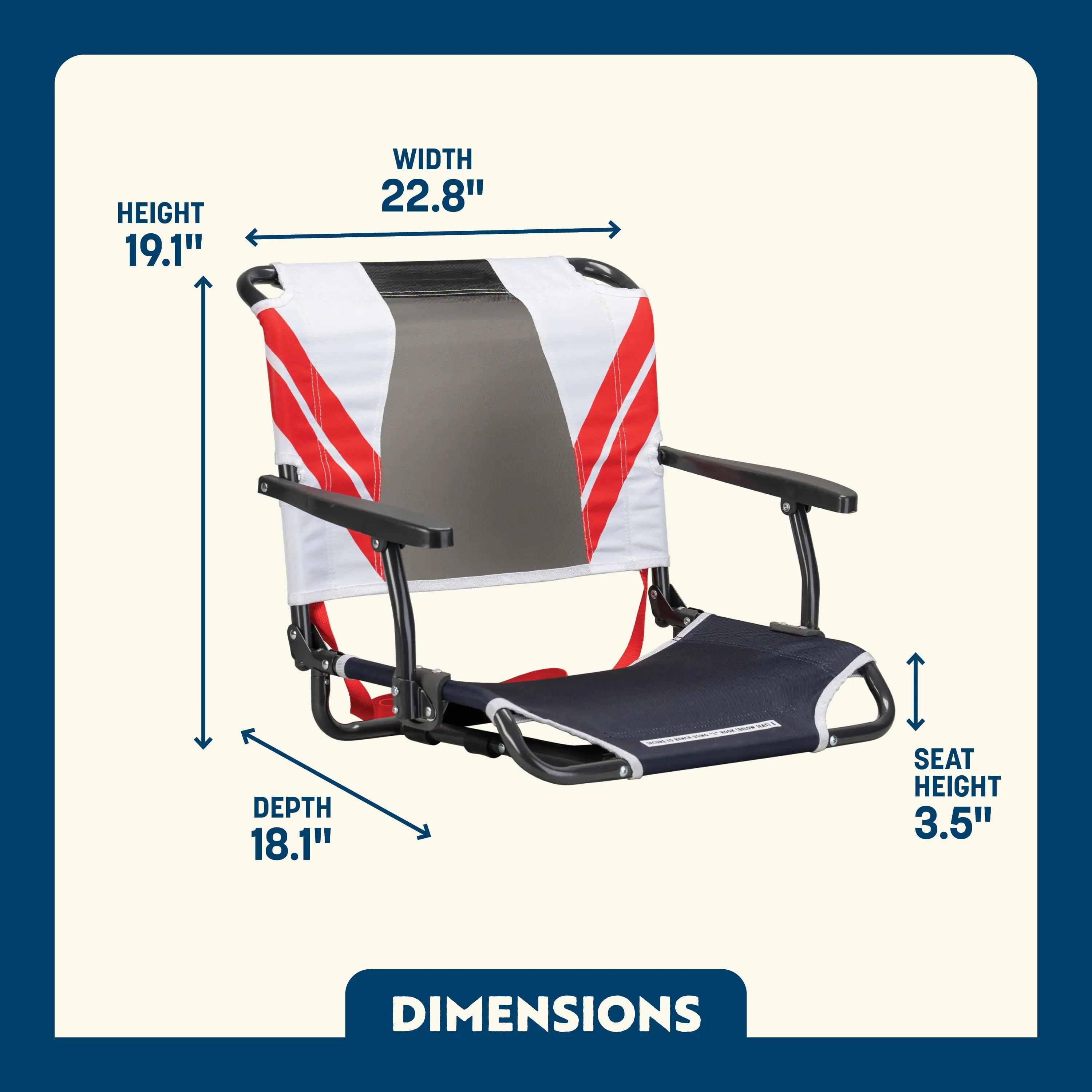 Big Comfort Stadium Chair™ with Armrests | Reserve DR56