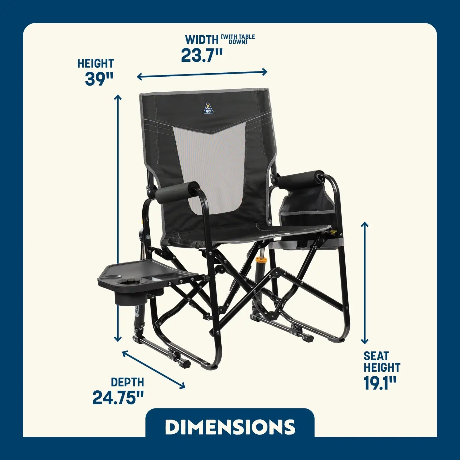 Stowaway Rocker™ with Side Table | Cut LQ57